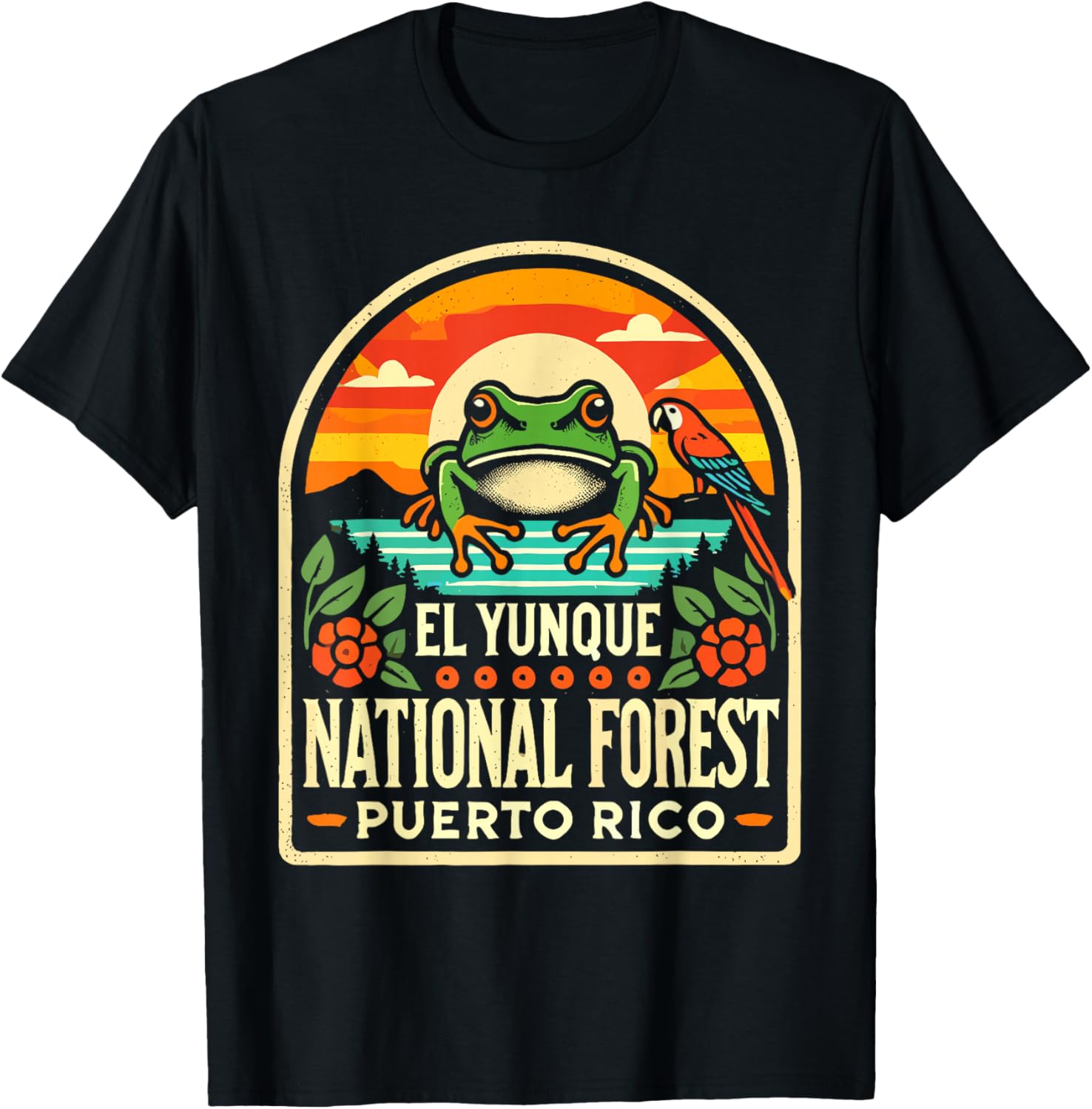 El Yunque National Forest Shirt Wildlife Puerto Rico T-Shirt - T-Shirt | Black