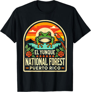 El Yunque National Forest Shirt Wildlife Puerto Rico T-Shirt - T-Shirt | Black