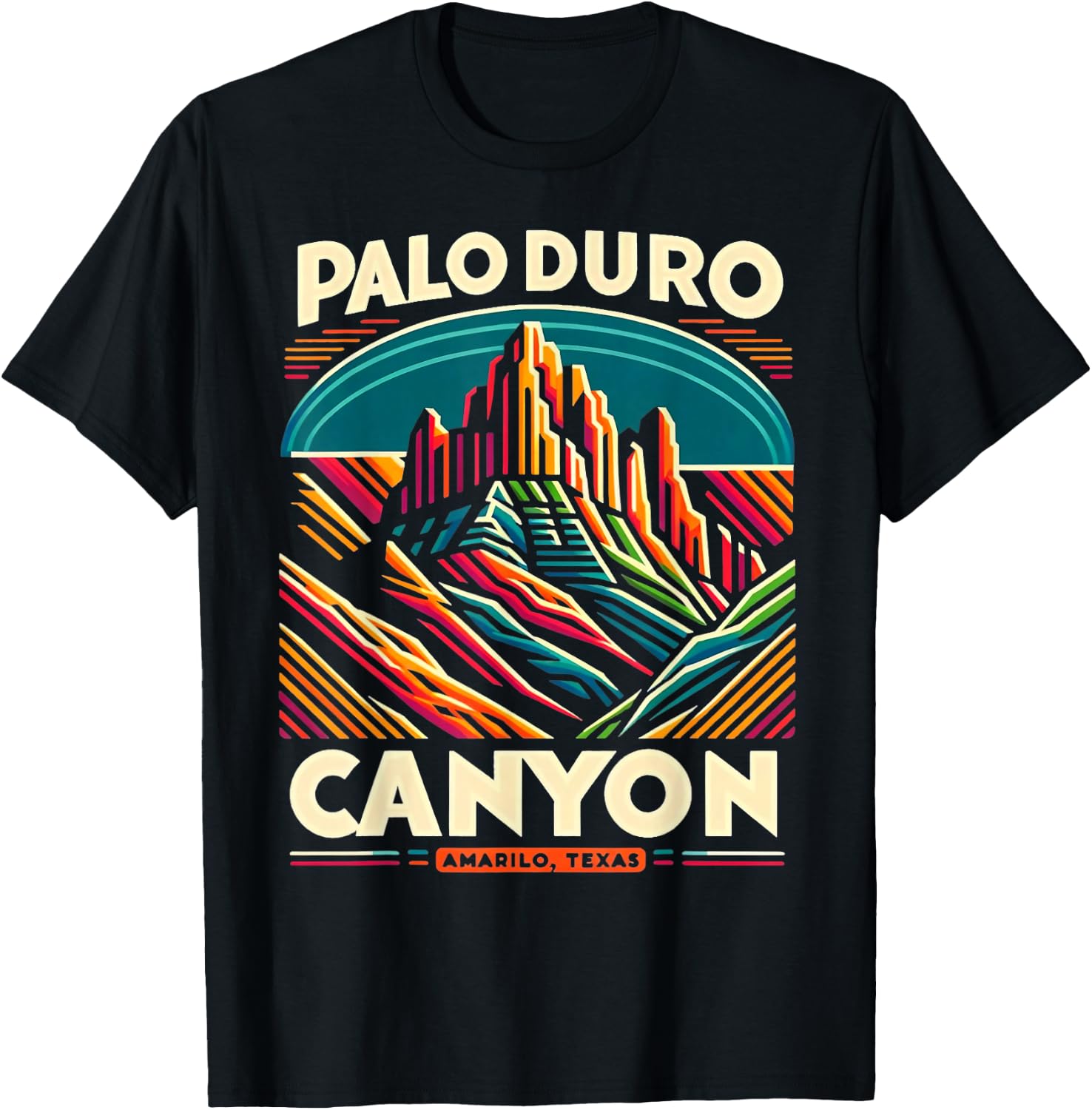 Palo Duro Canyon Amarillo Texas Off-roading Desert Camo T-Shirt - T-Shirt | Black