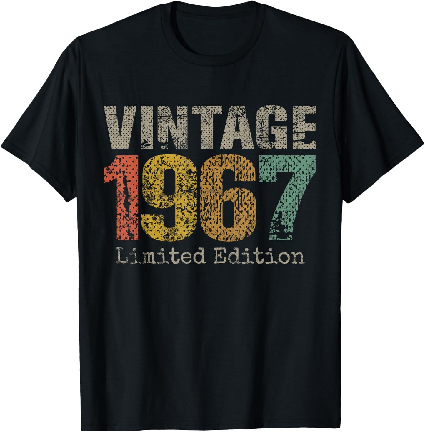 Vintage 1967 Limited Edition 58th Birthday Gifts 58 Year Old T-Shirt - T-Shirt | Black