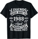 37th Birthday 37 Years Old Vintage Legends Born In 1988 T-Shirt - T-Shirt | Black