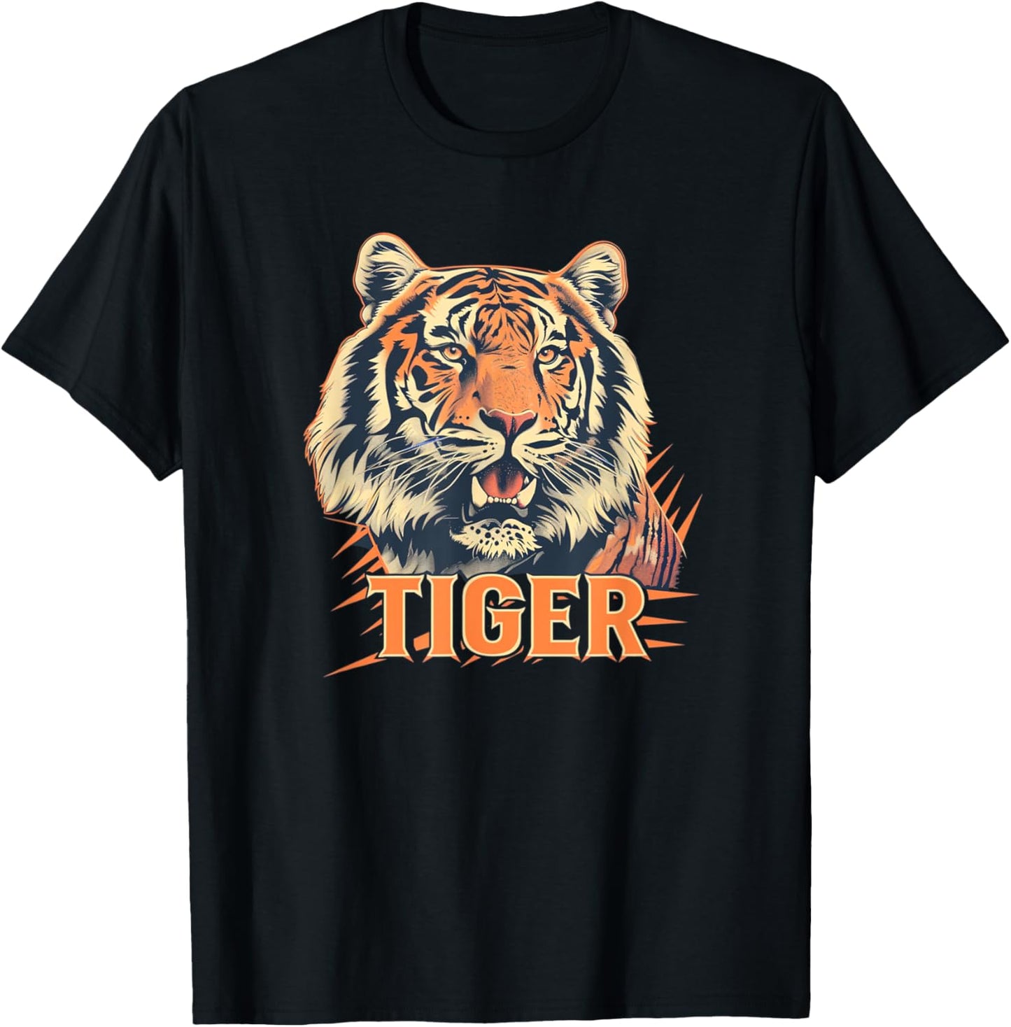 Pretty Tiger Face for Wild Cats Lovers T-Shirt - T-Shirt | Black