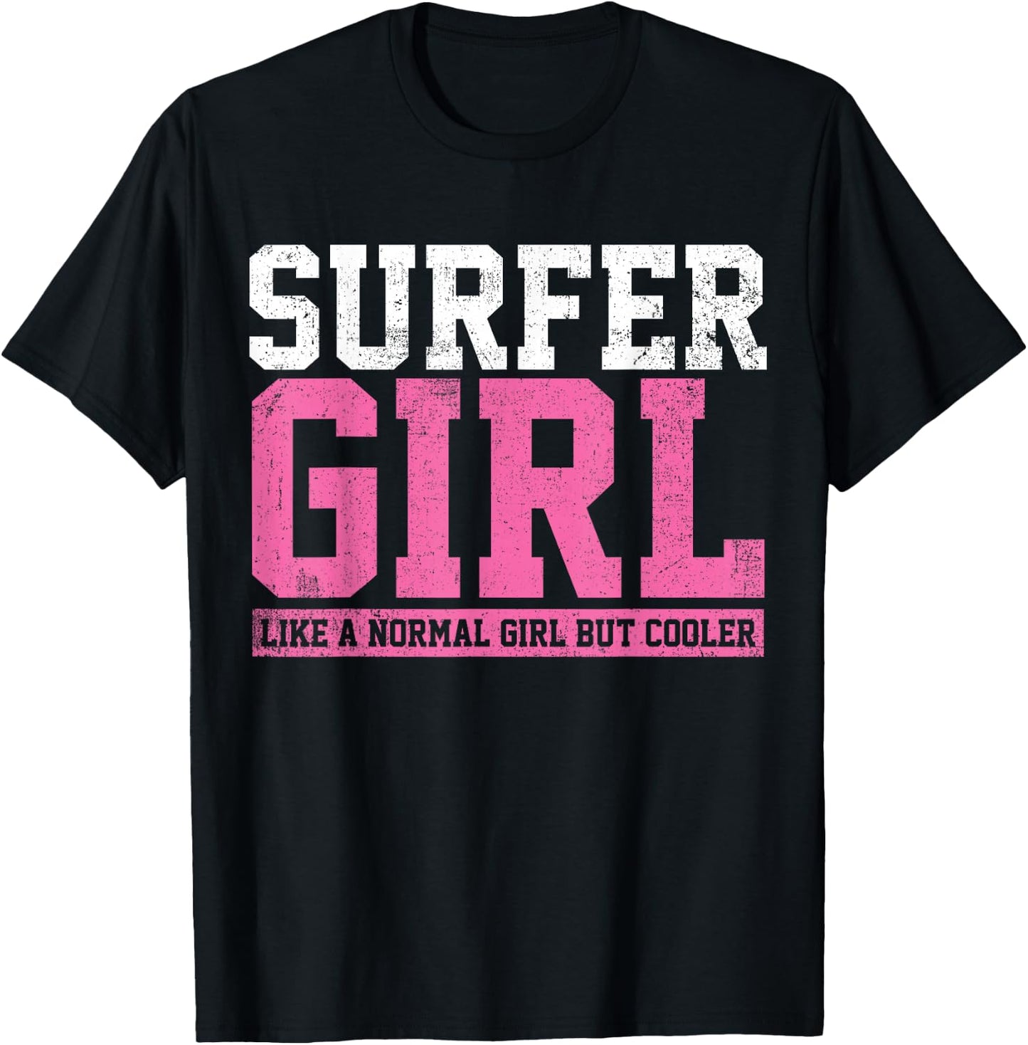 Surfer Girl Surfing Gift T-Shirt - T-Shirt | Black