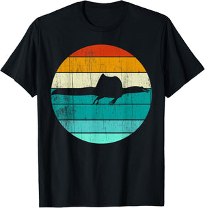 Spinosaurus Vintage Retro Sunset - Dinosaur Lover T-Shirt - T-Shirt | Black