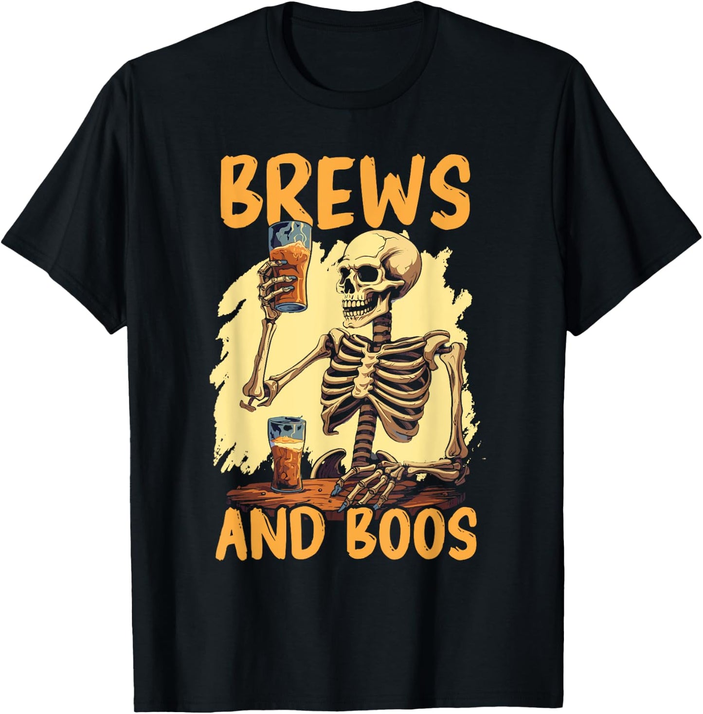 Halloween Beer Drinker Trick Or Treat Spooky Alcoholic T-Shirt - T-Shirt | Black