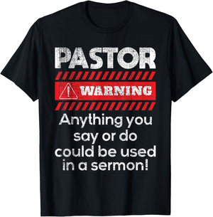 Anything Could Be Used In A Sermon Pastor Preacher Minister T-Shirt - T-Shirt | Black