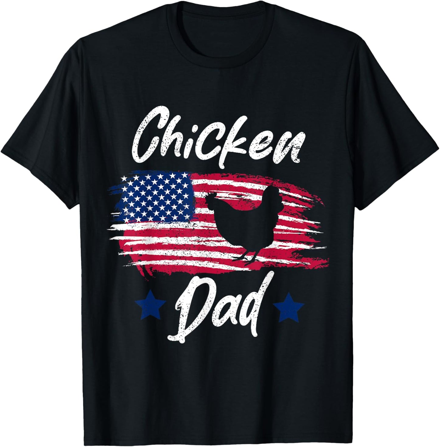 Chicken farmer Father Funny Chicken Dad T-Shirt - T-Shirt | Black