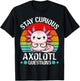 Stay Curious Axolotl Questions T-Shirt - T-Shirt | Black