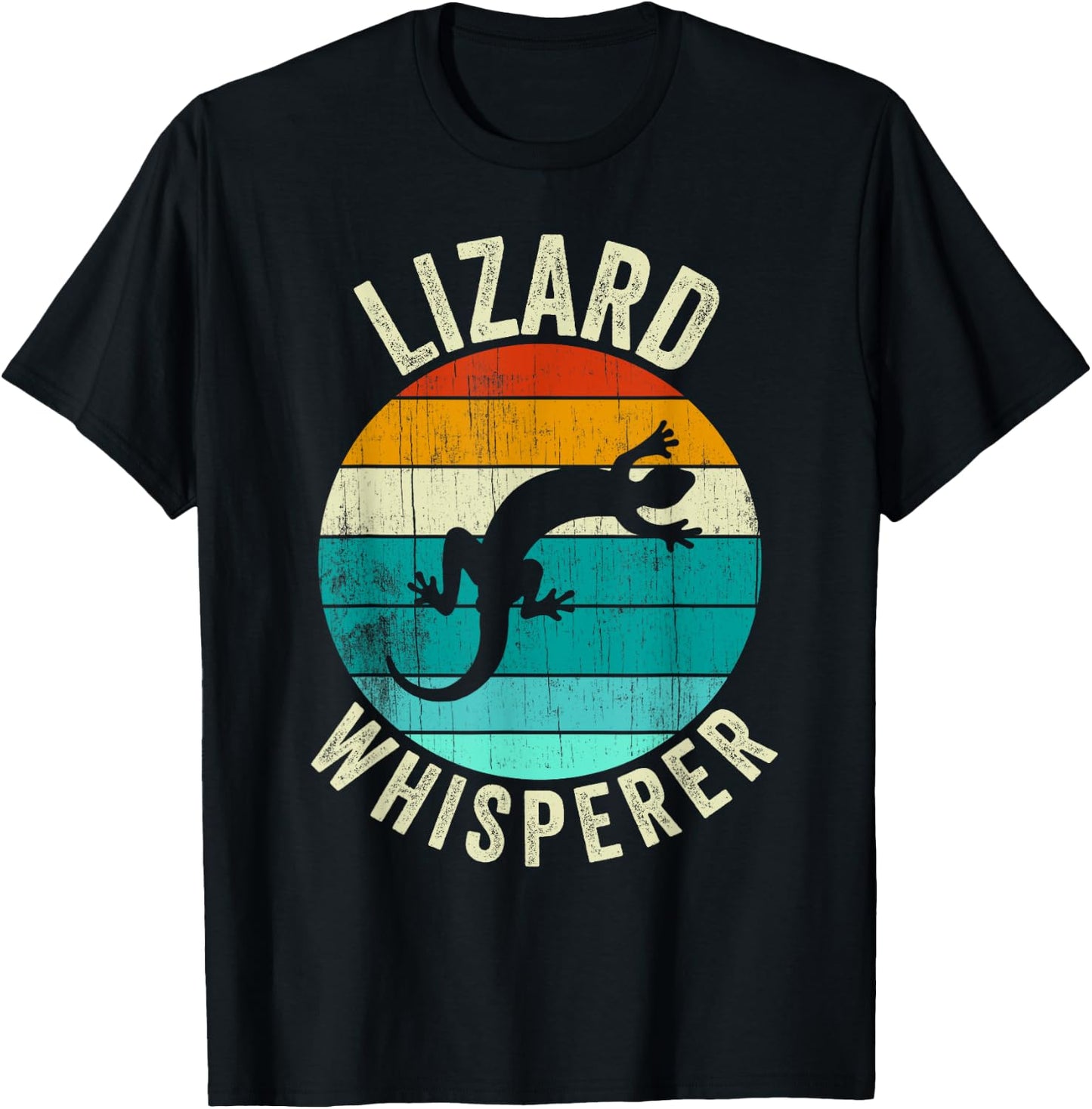 Vintage Retro Lizard Whisperer Gecko Reptile Lover Kids Gift T-Shirt - T-Shirt | Black