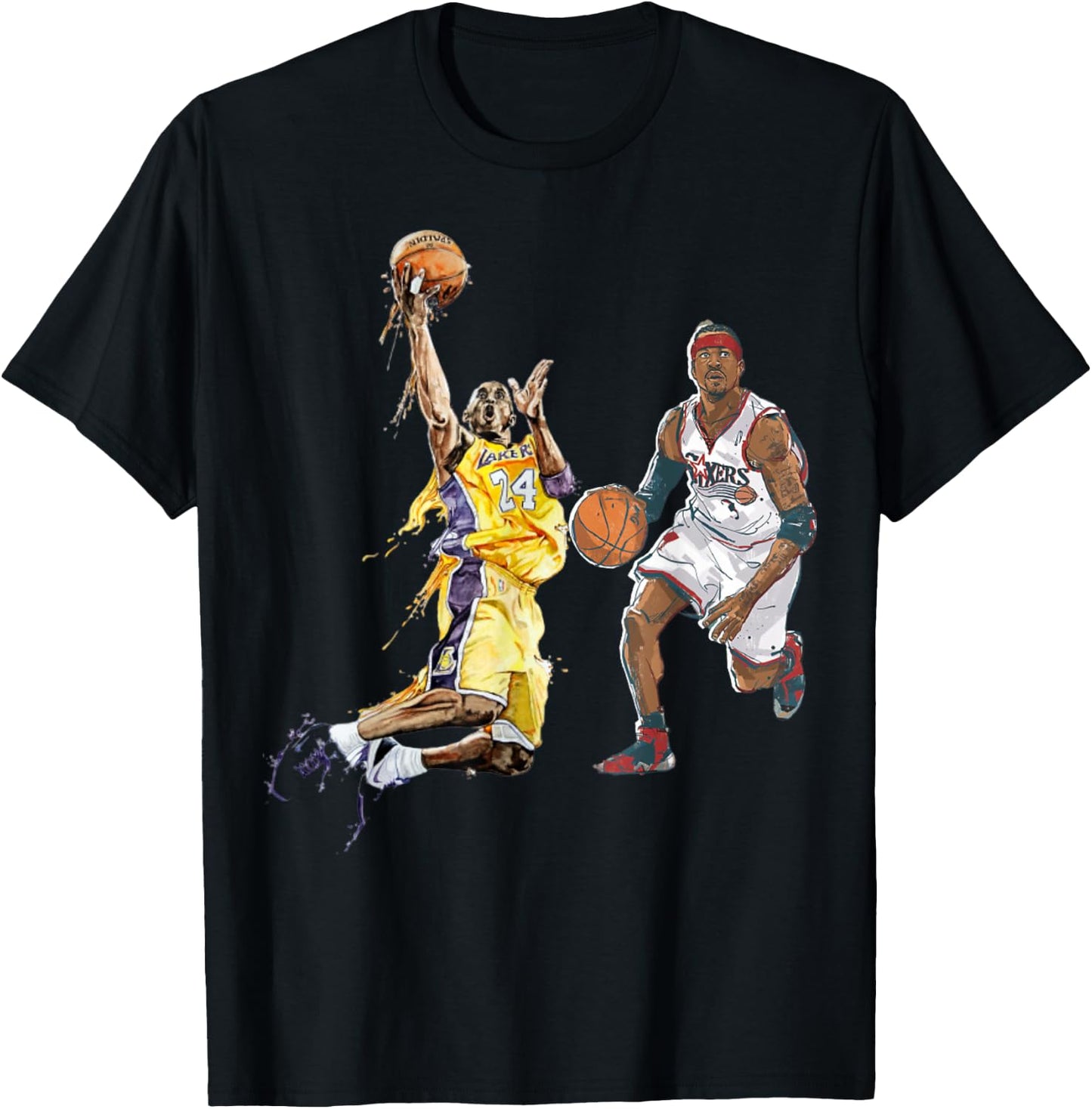 Basketball Stars Legends Vintage Retro Shirt T-Shirt - T-Shirt | Black