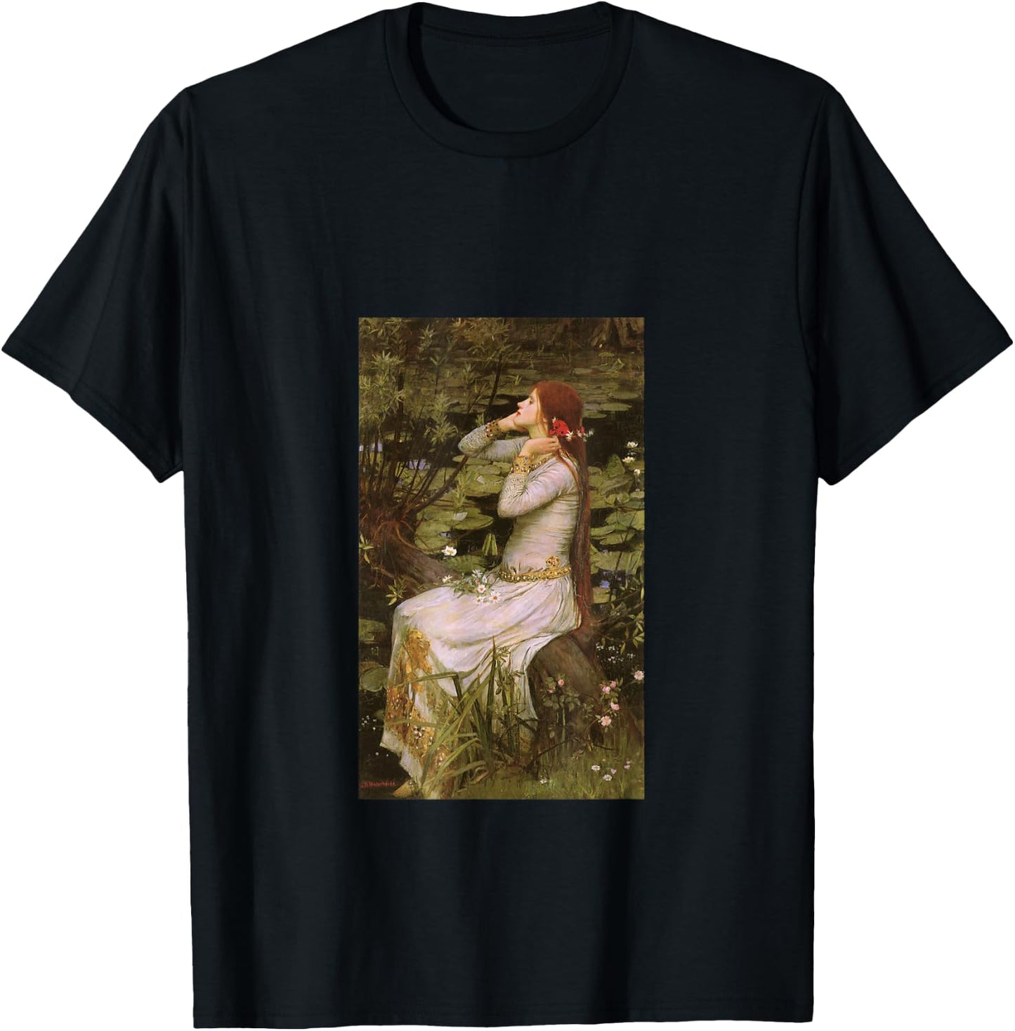 John William Waterhouse Ophelia Painting T-Shirt - T-Shirt | Black
