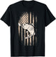 American Flag Fishing Patriotic T-Shirt - T-Shirt | Black