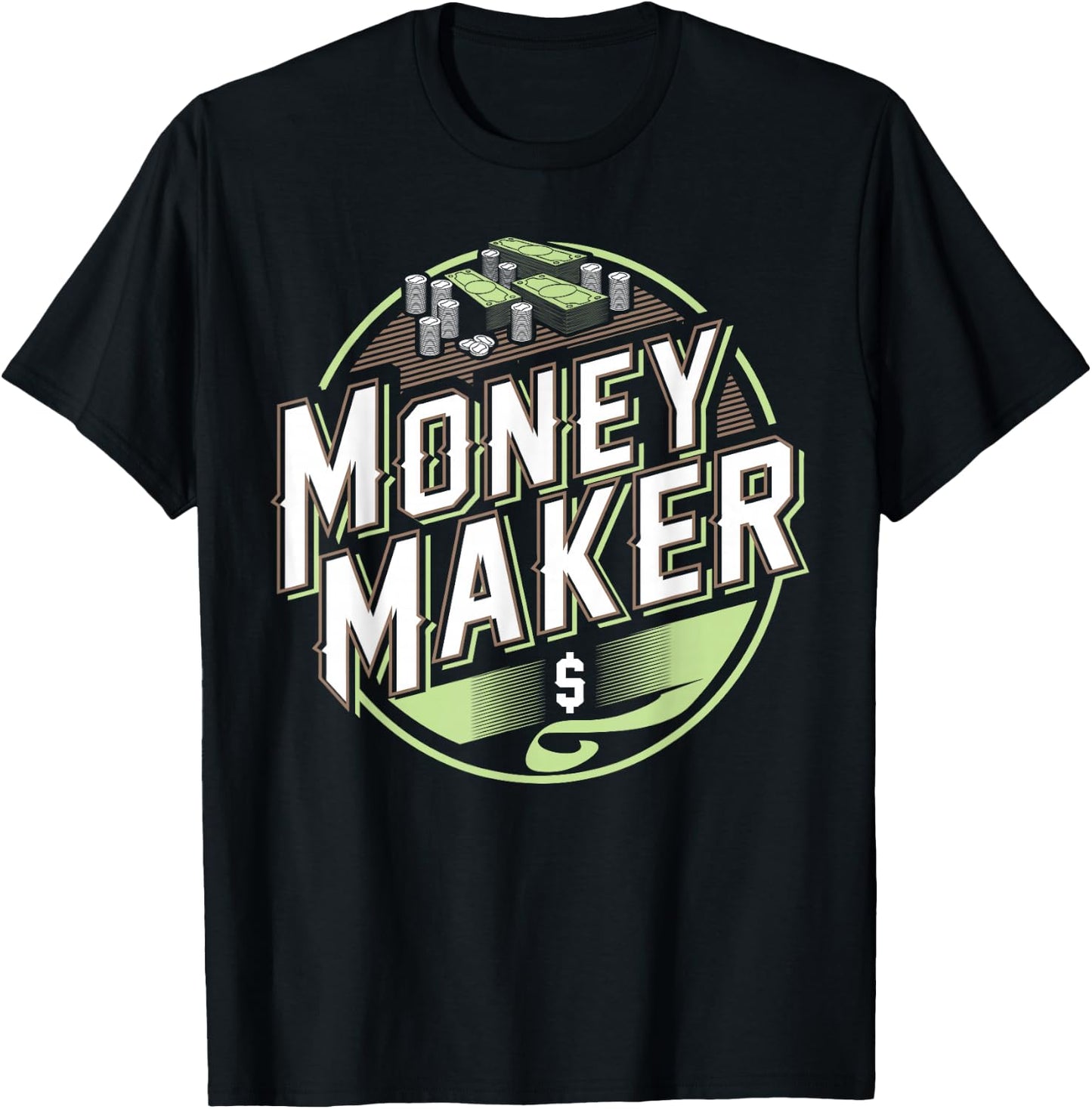 Funny Couples Matching Money Maker Finance Humor Design T-Shirt - T-Shirt | Black