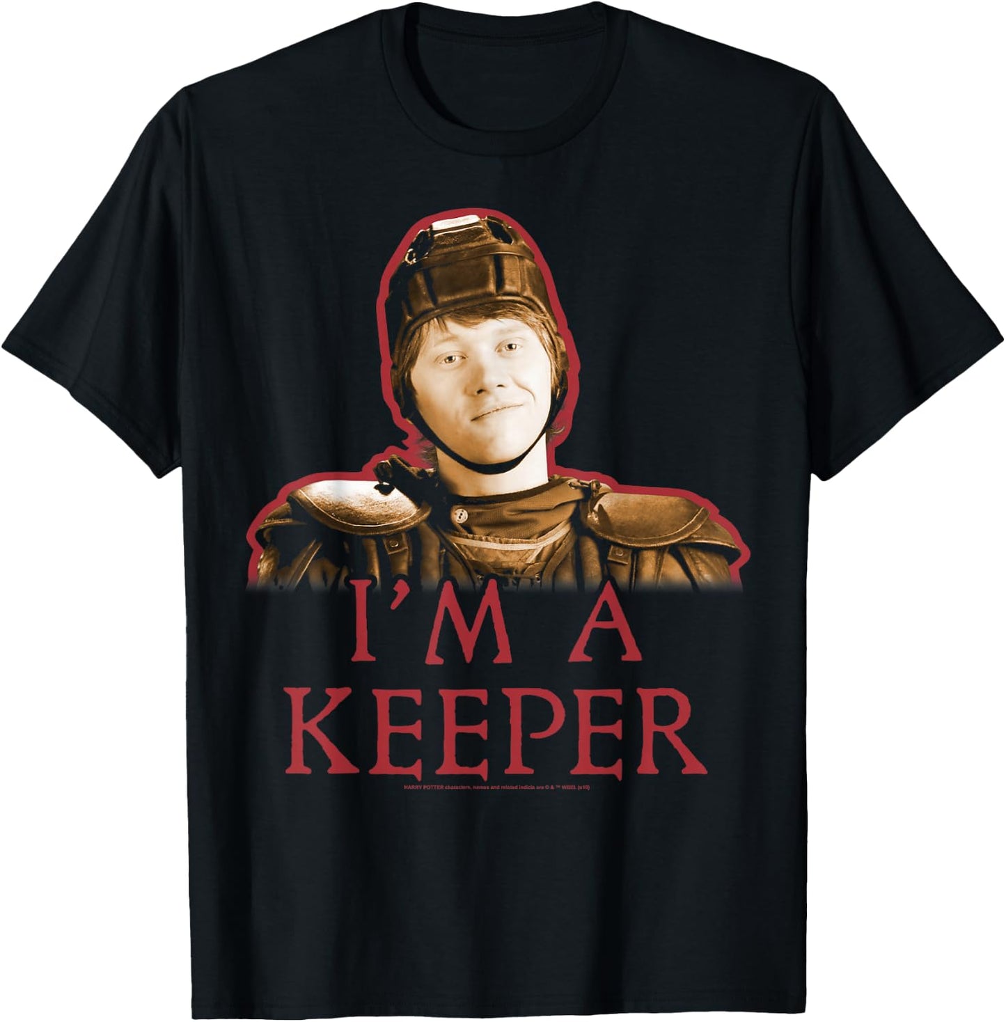 Harry Potter Ron Weasley I'm A Keeper Portrait T-Shirt - T-Shirt | Black