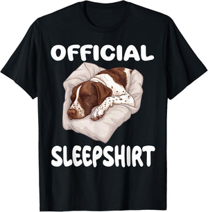 German Shorthaired Pointer Dog Official Sleepshirt Pajamas T-Shirt - T-Shirt | Black