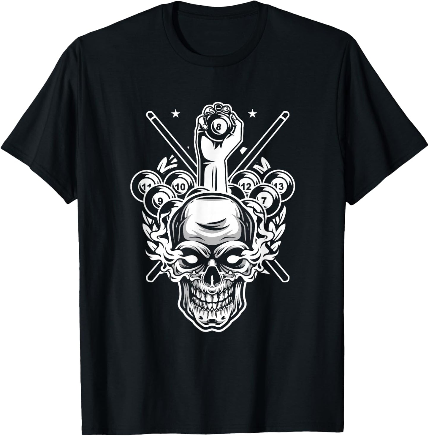 Awesome Pocket Billiard Pool Player Athlete Cue Sports Game T-Shirt - T-Shirt | Black