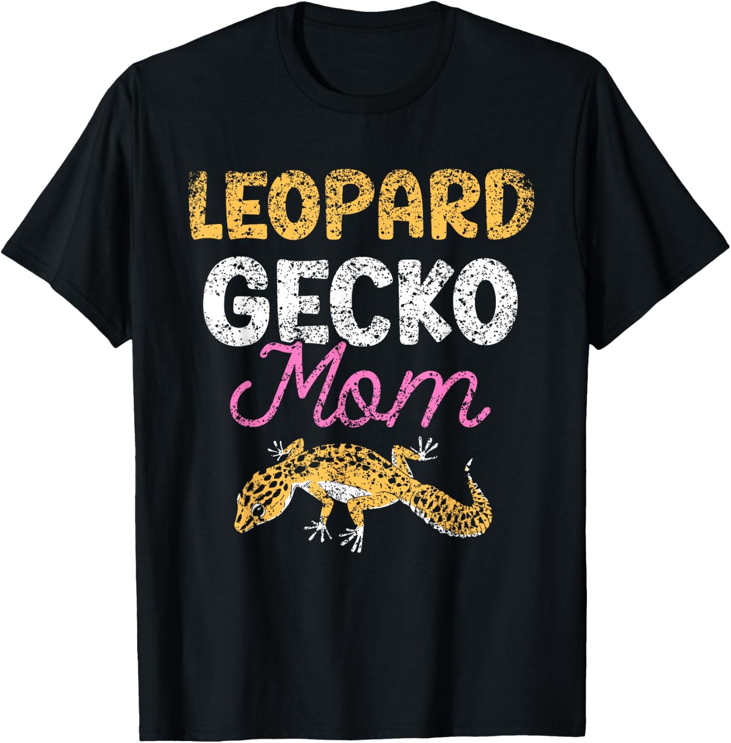 Leopard Gecko Mom Geckos Lizard Owner Leopard Gecko Mother T-Shirt - T-Shirt | Black