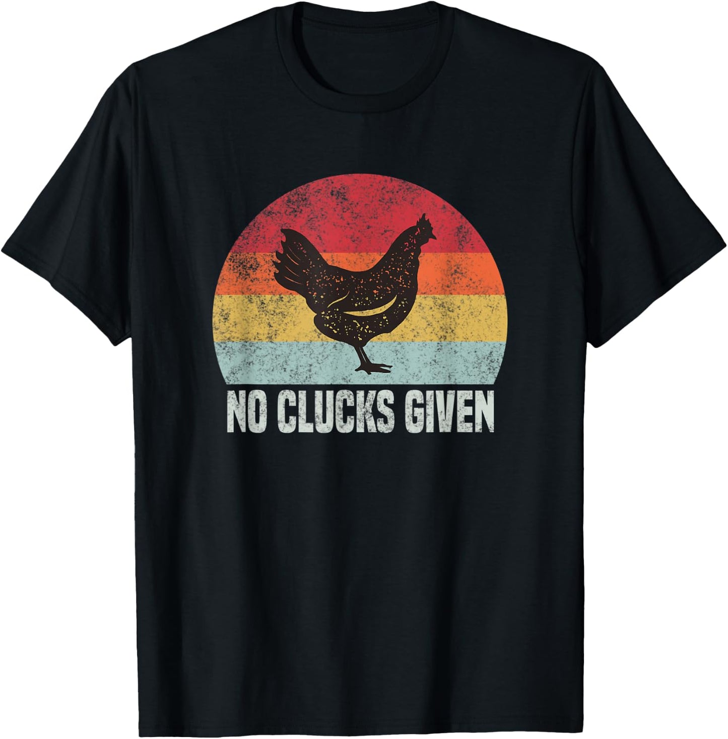 Retro No Clucks Given Funny Chicken Gift T-Shirt - T-Shirt | Black
