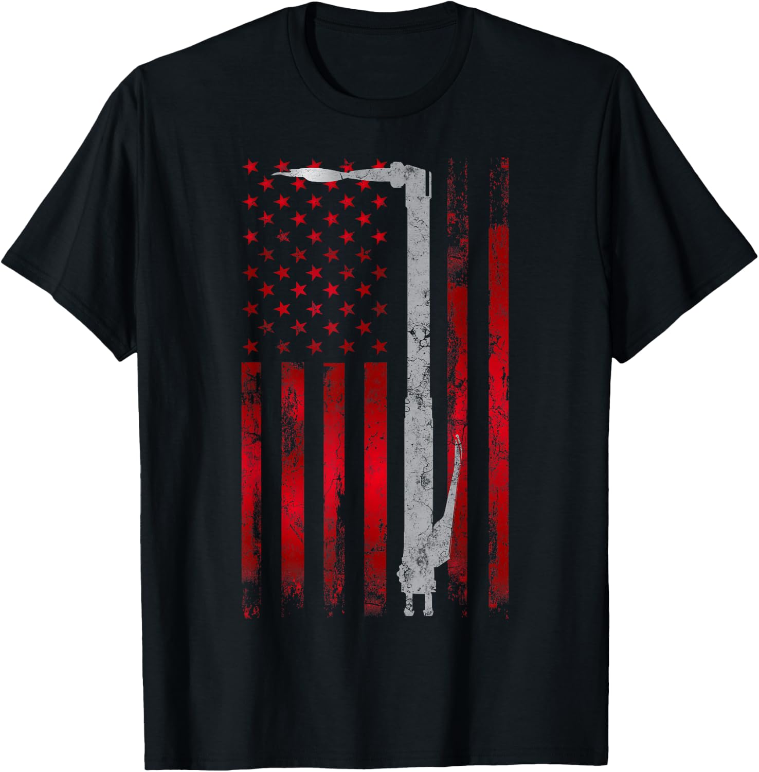 Welding Vintage Patriotic USA American Flag Welder gift T-Shirt - T-Shirt | Black