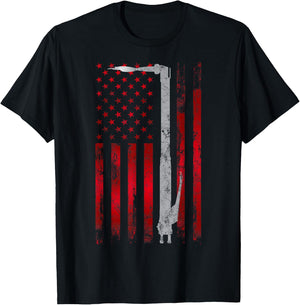 Welding Vintage Patriotic USA American Flag Welder gift T-Shirt - T-Shirt | Black