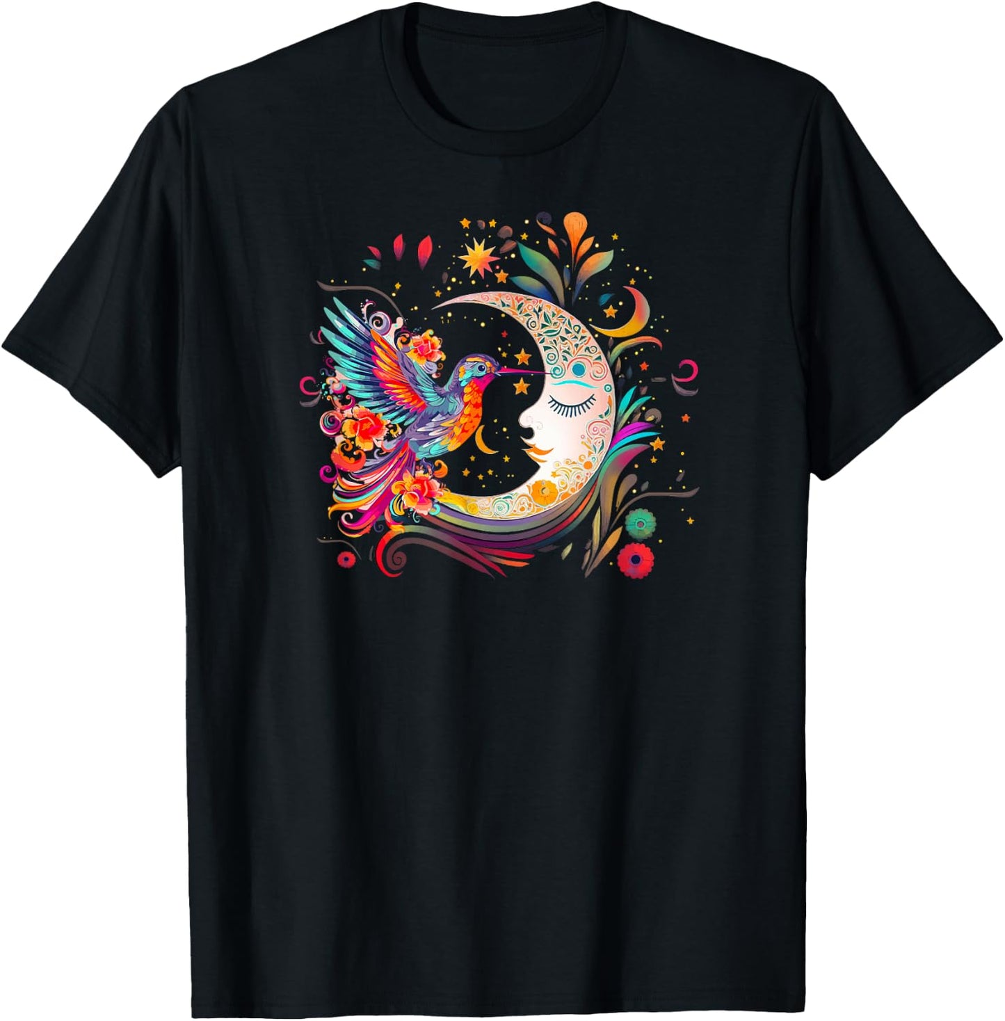 Humming Bird Moon Hummingbird T-Shirt - T-Shirt | Black