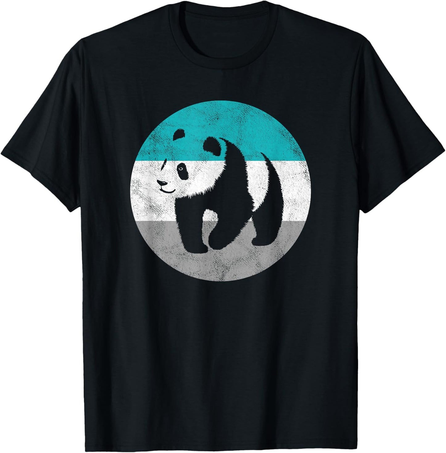 Panda Retro Gift or Boys T-Shirt - T-Shirt | Black