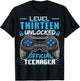 Level 13 Unlocked Official Teenager Video Game 13th Birthday T-Shirt - T-Shirt | Black