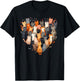 Cat Heart Shape Cats Feline Affection T-Shirt - T-Shirt | Black