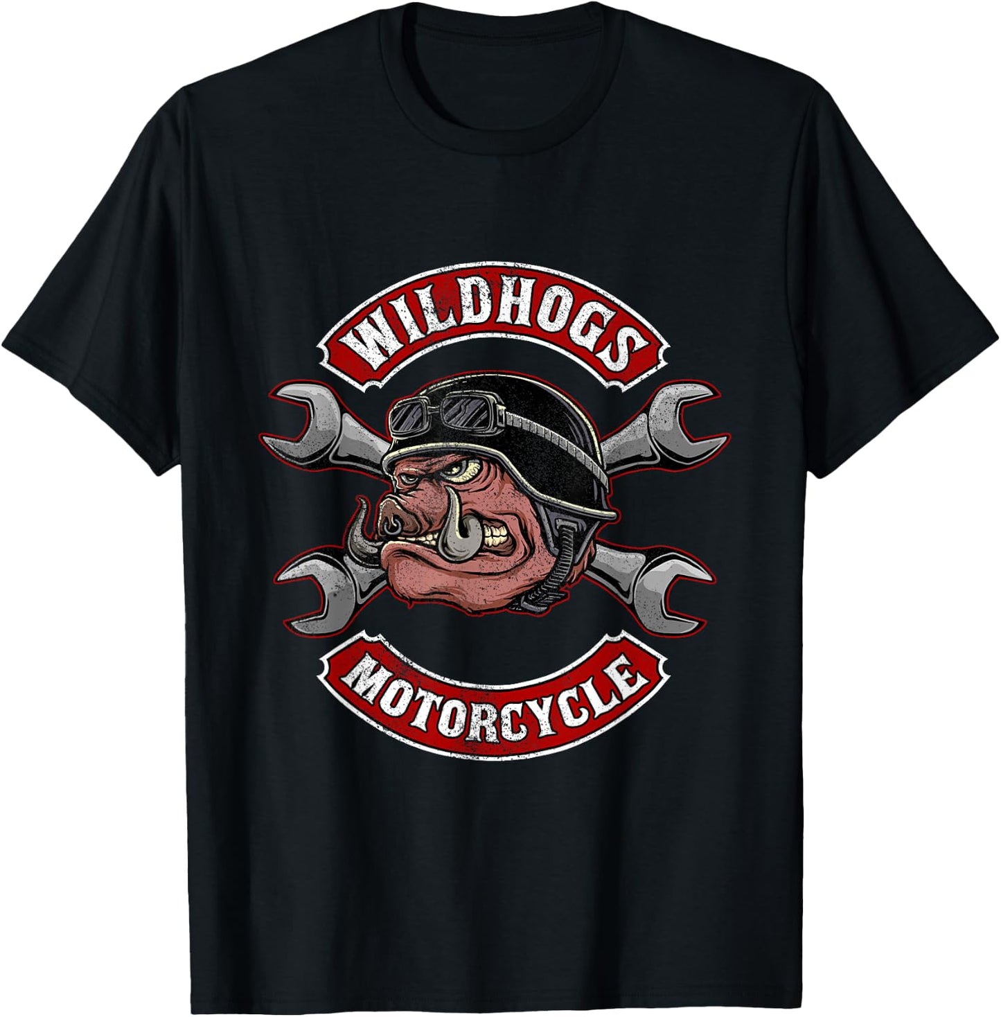 Wildhogs Motorcycle Speeders Wild Boars Hunting Boar T-Shirt - T-Shirt | Black