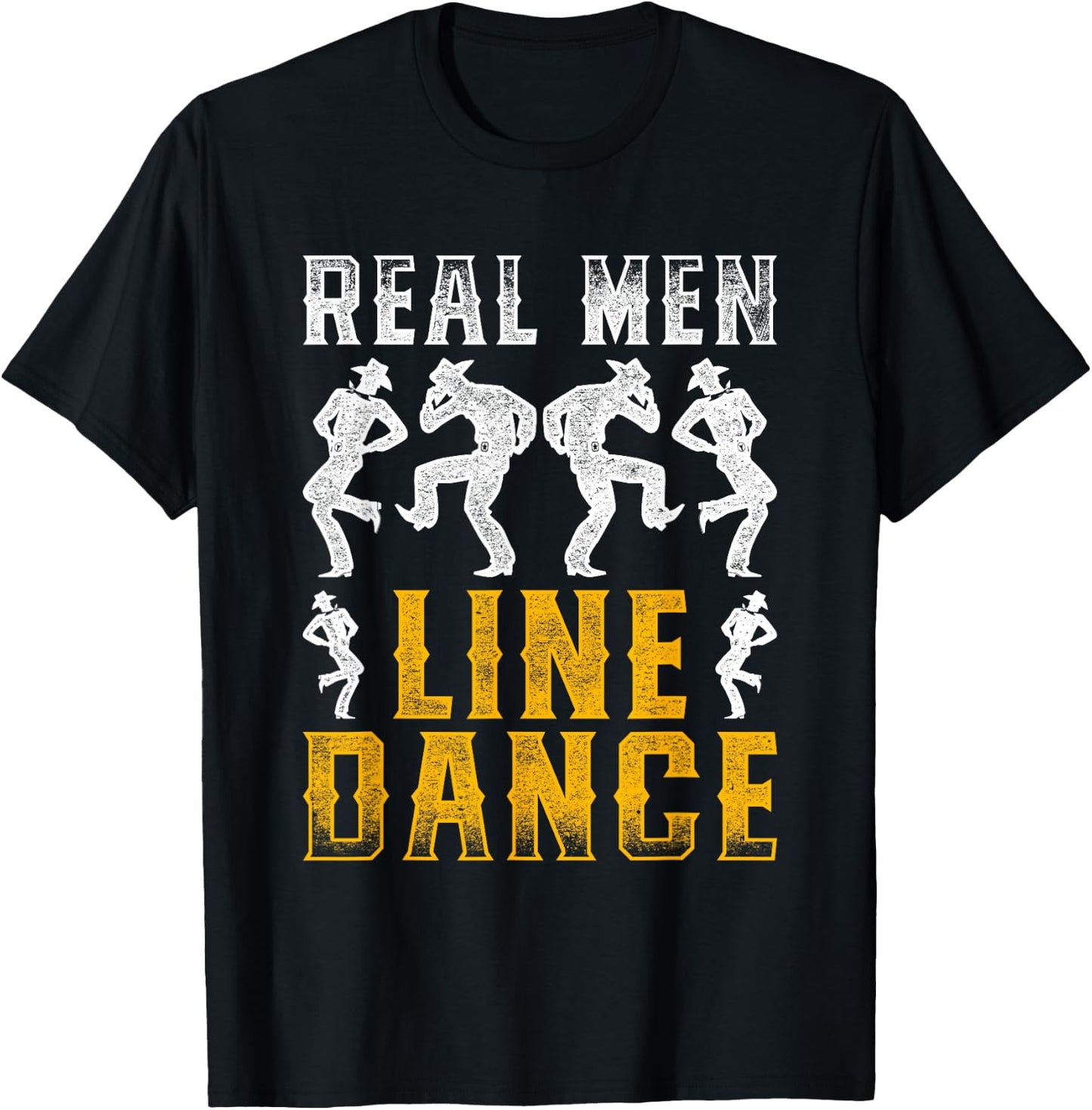 Real Men Line Dance T-Shirt - T-Shirt | Black