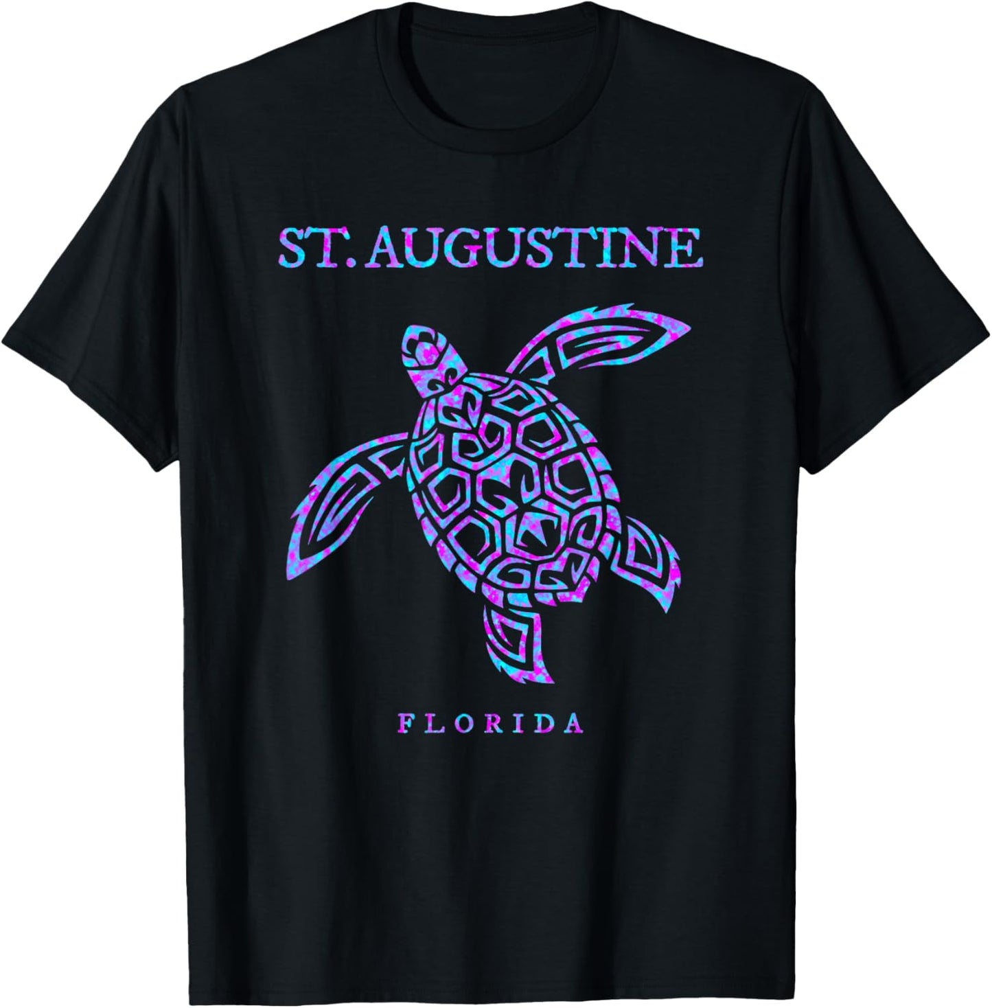 St. Augustine Florida Sea Turtle Beach Vacation Souvenir T-Shirt - T-Shirt | Black