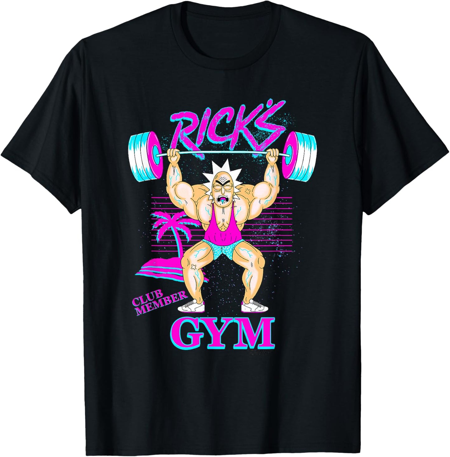 Rick and Morty Rick's Gym T-Shirt - T-Shirt | Black