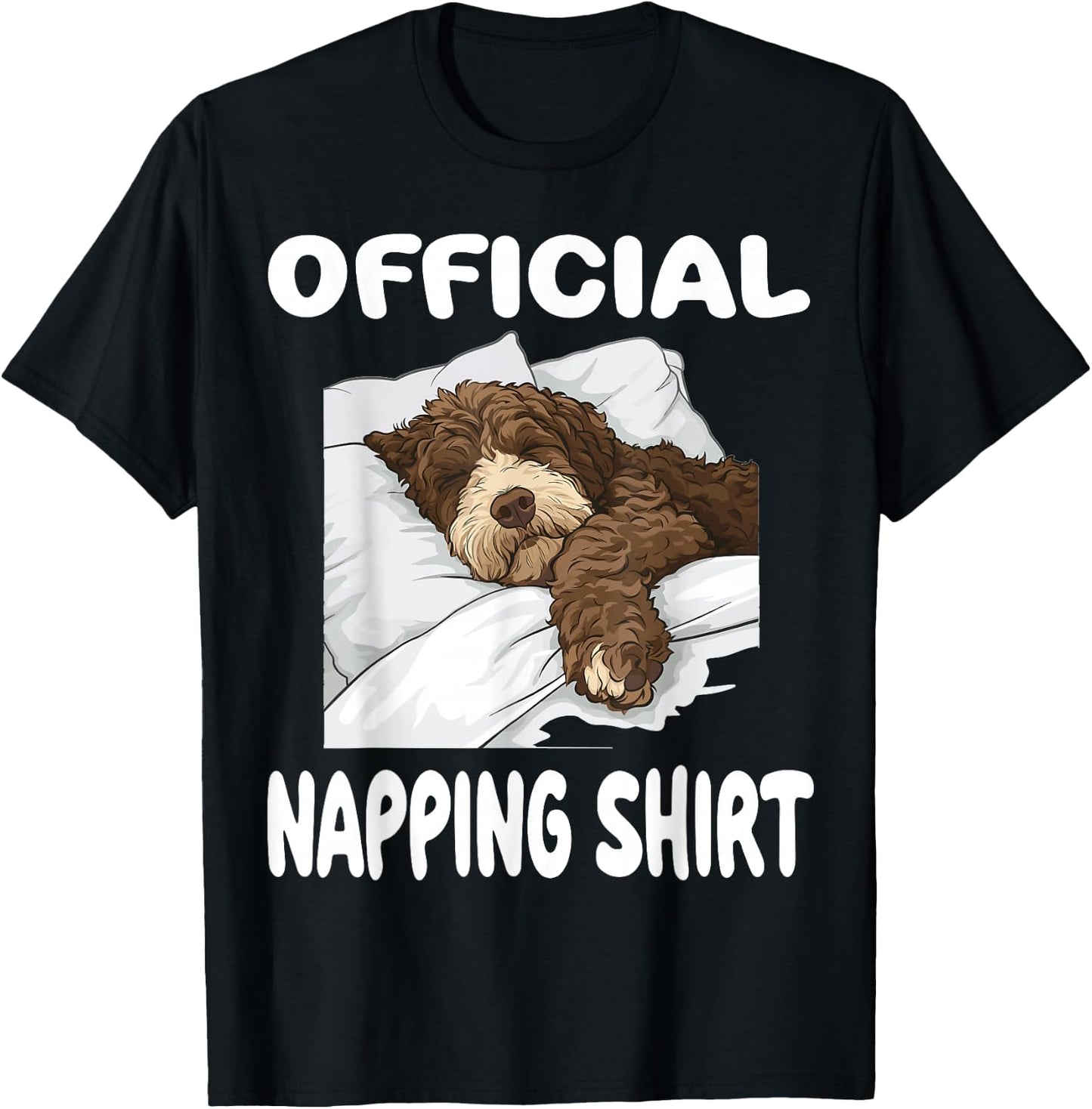 Bernedoodle Dog Pajamas Nightgown Official Napping T-Shirt - T-Shirt | Black
