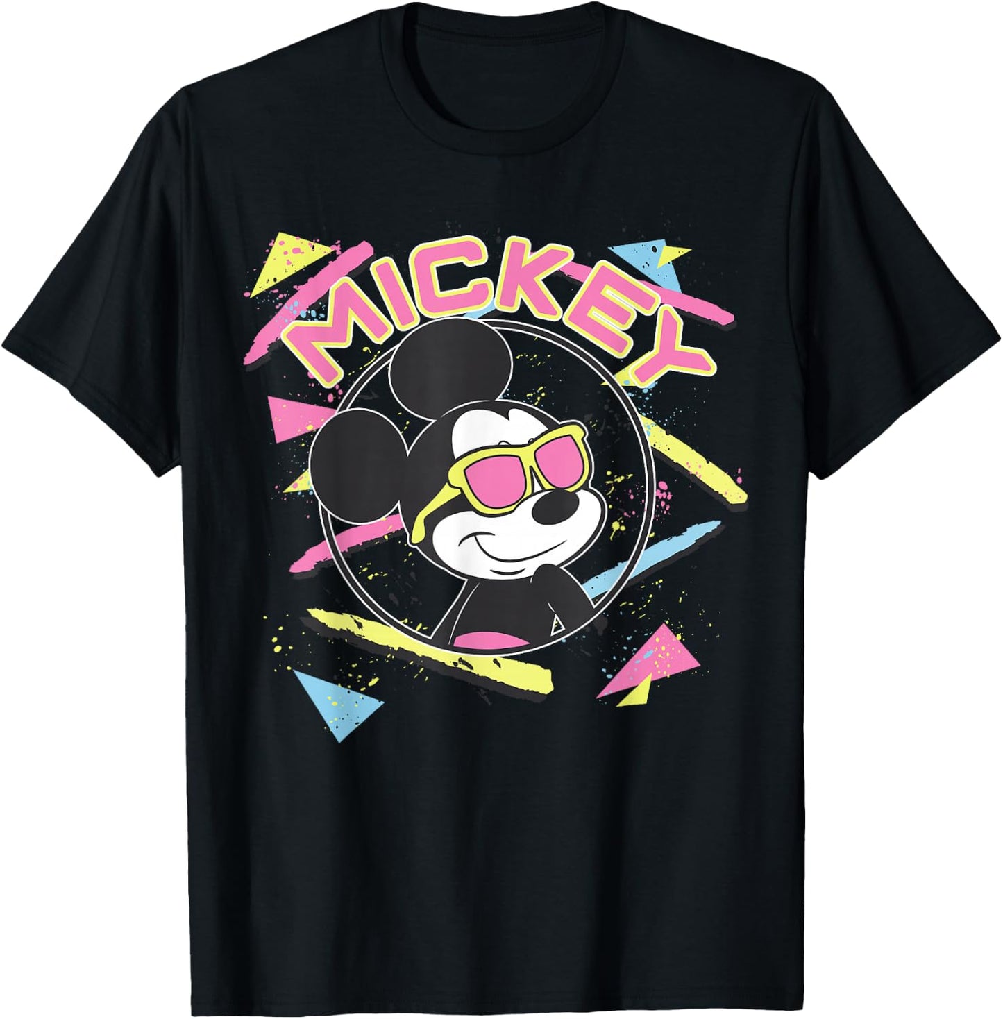 Disney Mickey and Friends Mickey Mouse 90's Portrait T-Shirt - T-Shirt | Black