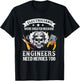 Electrician Were Created Because Engineers Need Heroes Too T-Shirt - T-Shirt | Black