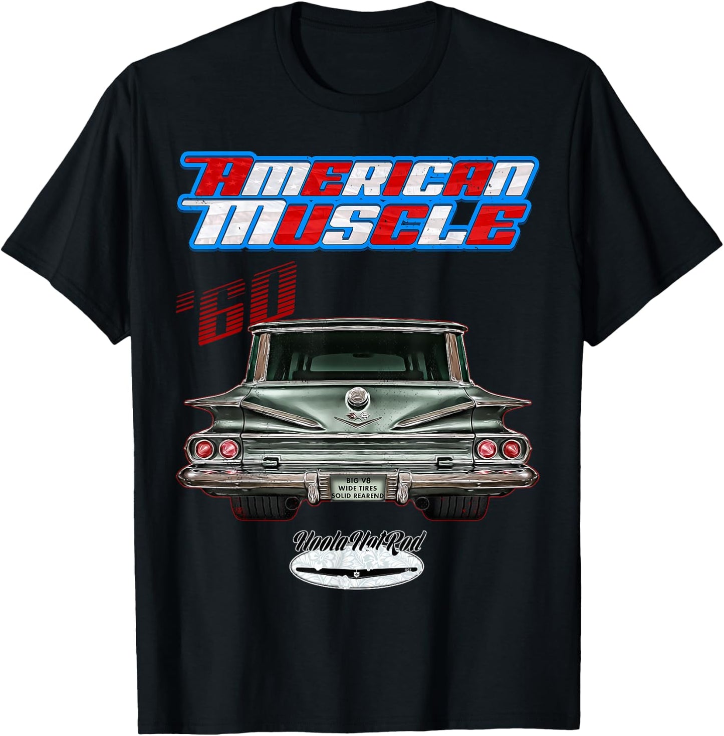 1960 Impala,Belair,Parkwood,Rockabilly,rusty,distressed,deco T-Shirt - T-Shirt | Black
