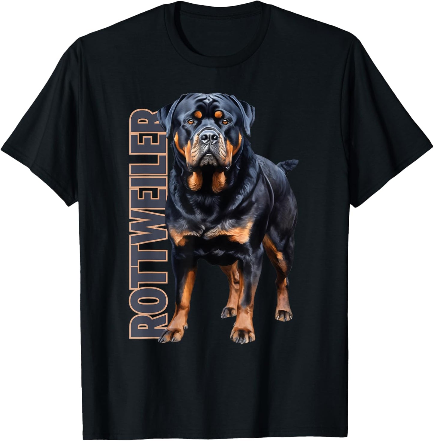 Rottweiler Watercolor T-Shirt - T-Shirt | Black