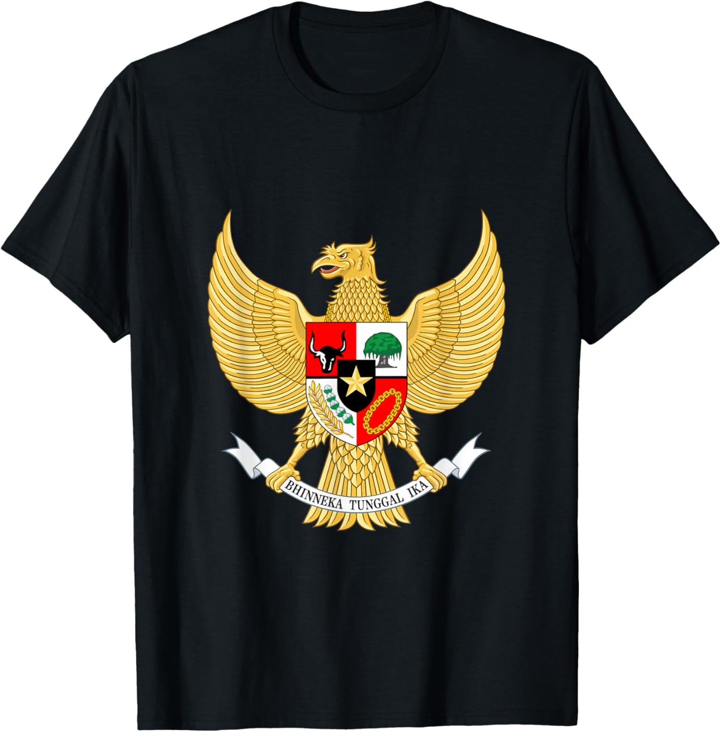 National emblem of Indonesia Garuda Pancasila T-Shirt - T-Shirt | Black