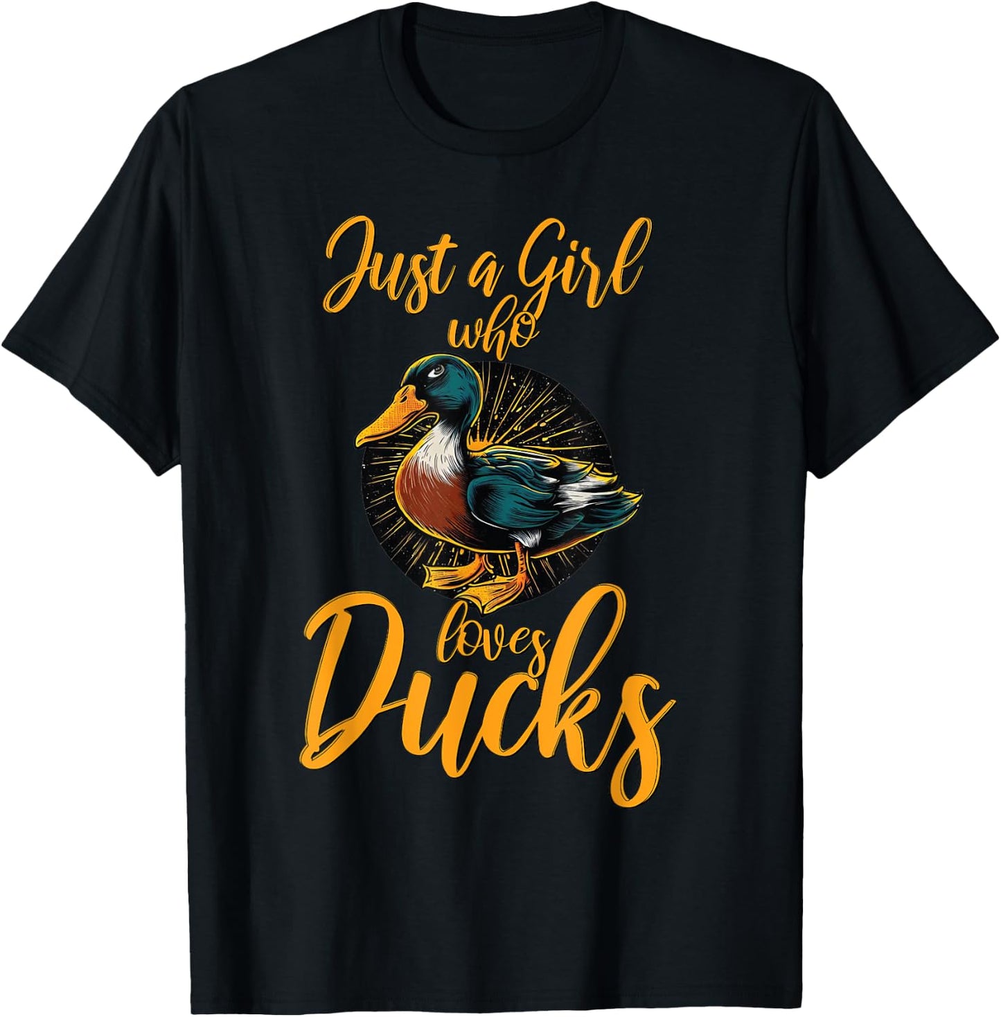 Just A Girl Who Loves Ducks - Duck T-Shirt - T-Shirt | Black
