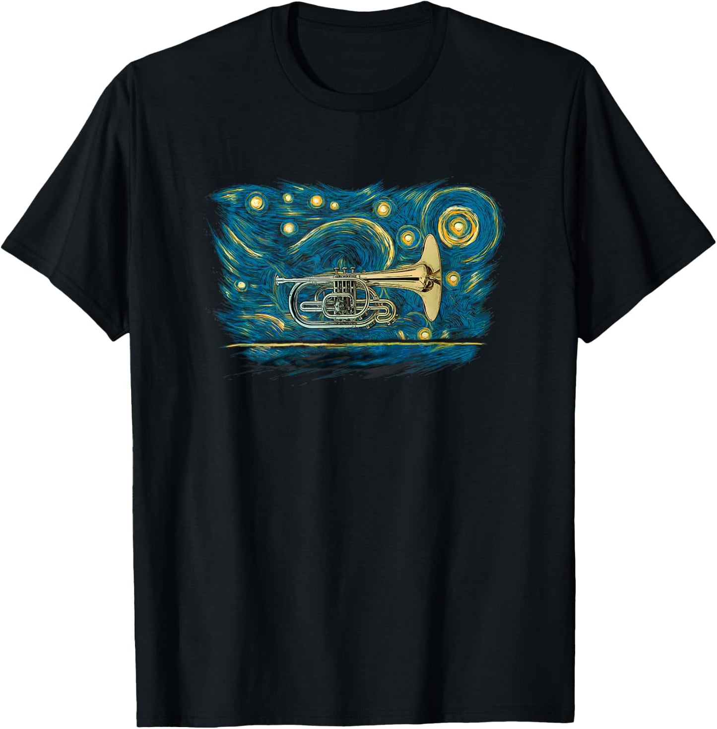 Retro Vintage Style Mellophone T-Shirt - T-Shirt | Black
