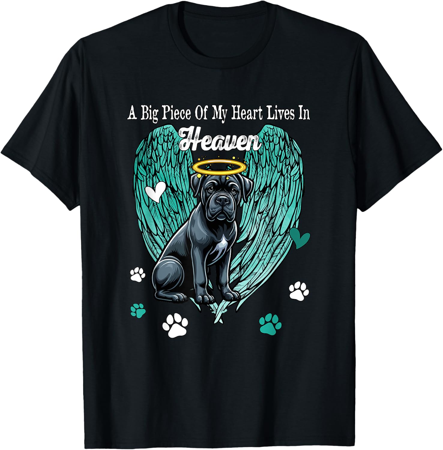 Heart Lives In Heaven Costume Cane Corso Memories Owner T-Shirt - T-Shirt | Black