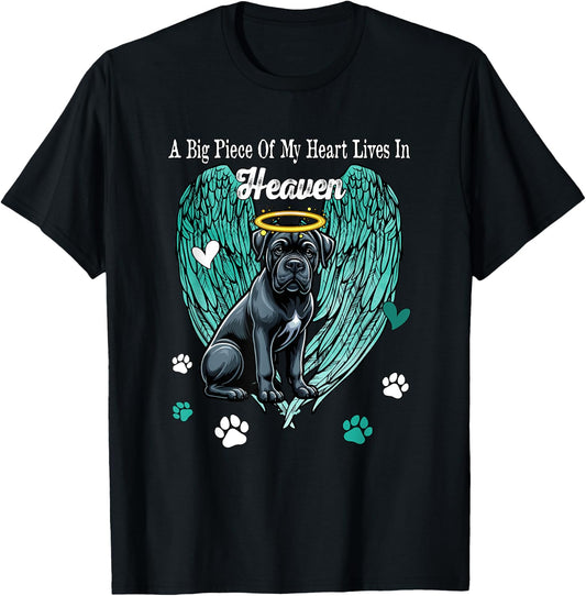 Heart Lives In Heaven Costume Cane Corso Memories Owner T-Shirt - T-Shirt | Black