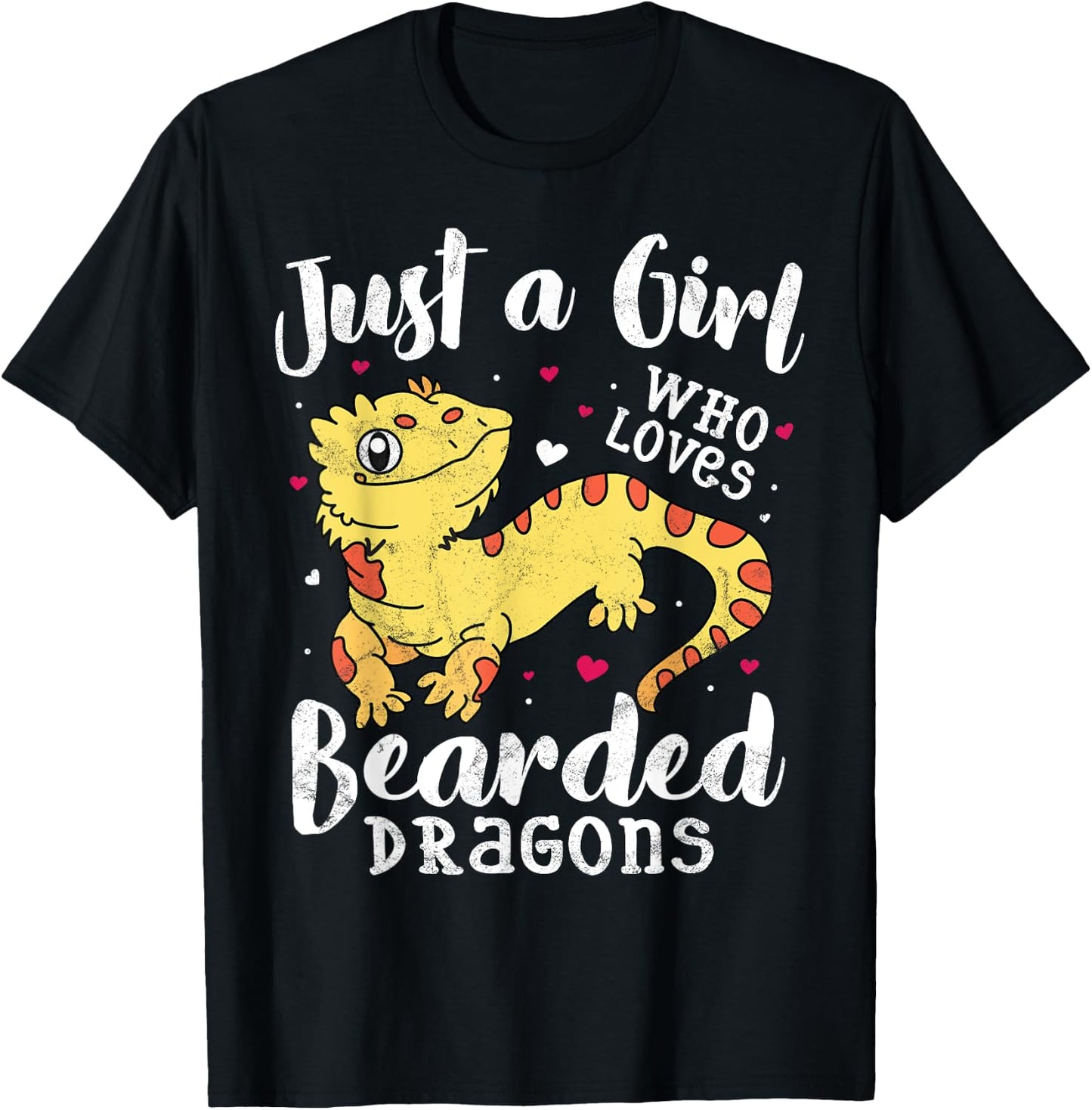 Just a girl, the bearded dragon women's children's mum T-Shirt - T-Shirt | Black
