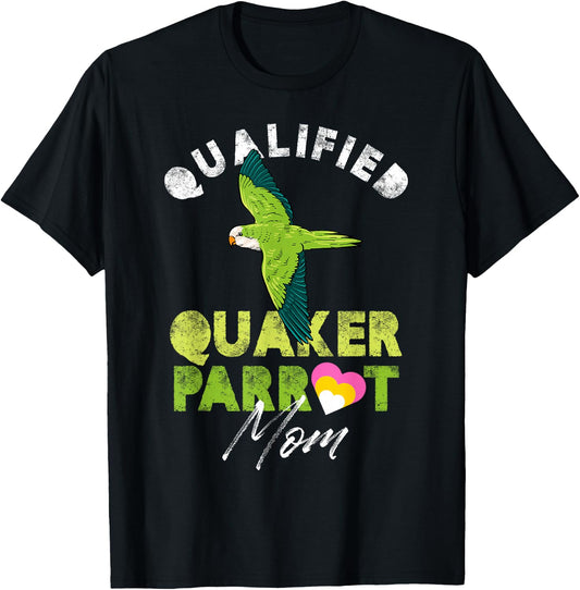 Qualified Quaker parrot Mom T-Shirt - T-Shirt | Black