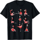 Women Flamingo Do Yoga Pose Meditation Men Women T-Shirt - T-Shirt | Black