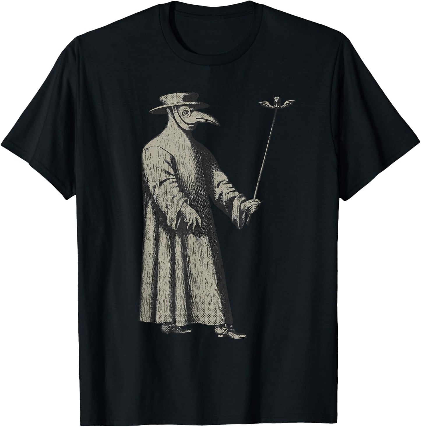 Plague Doctor Mask Medieval Steampunk Vintage Physician T-Shirt - T-Shirt | Black