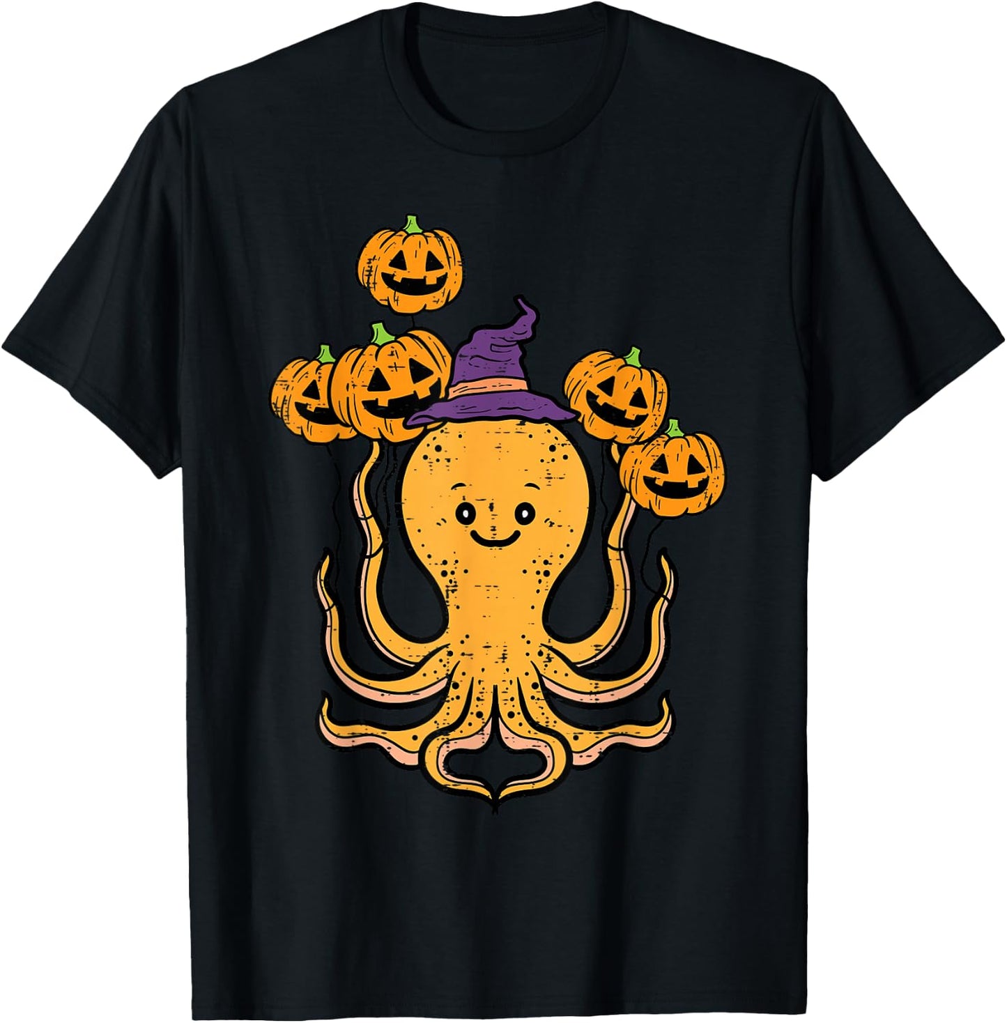 Halloween Octopus Fun Fall Costume Men Women Kids Boys Girls T-Shirt - T-Shirt | Black