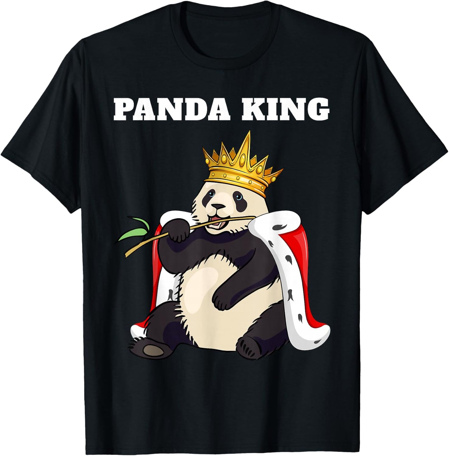 Panda King | Panda Design | Boys Panda T-Shirt - T-Shirt | Black