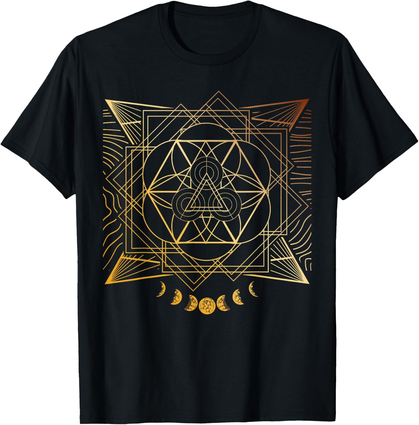 Sacred Geometry for a Spiritual Zen Gothic Mandala T-Shirt - T-Shirt | Black