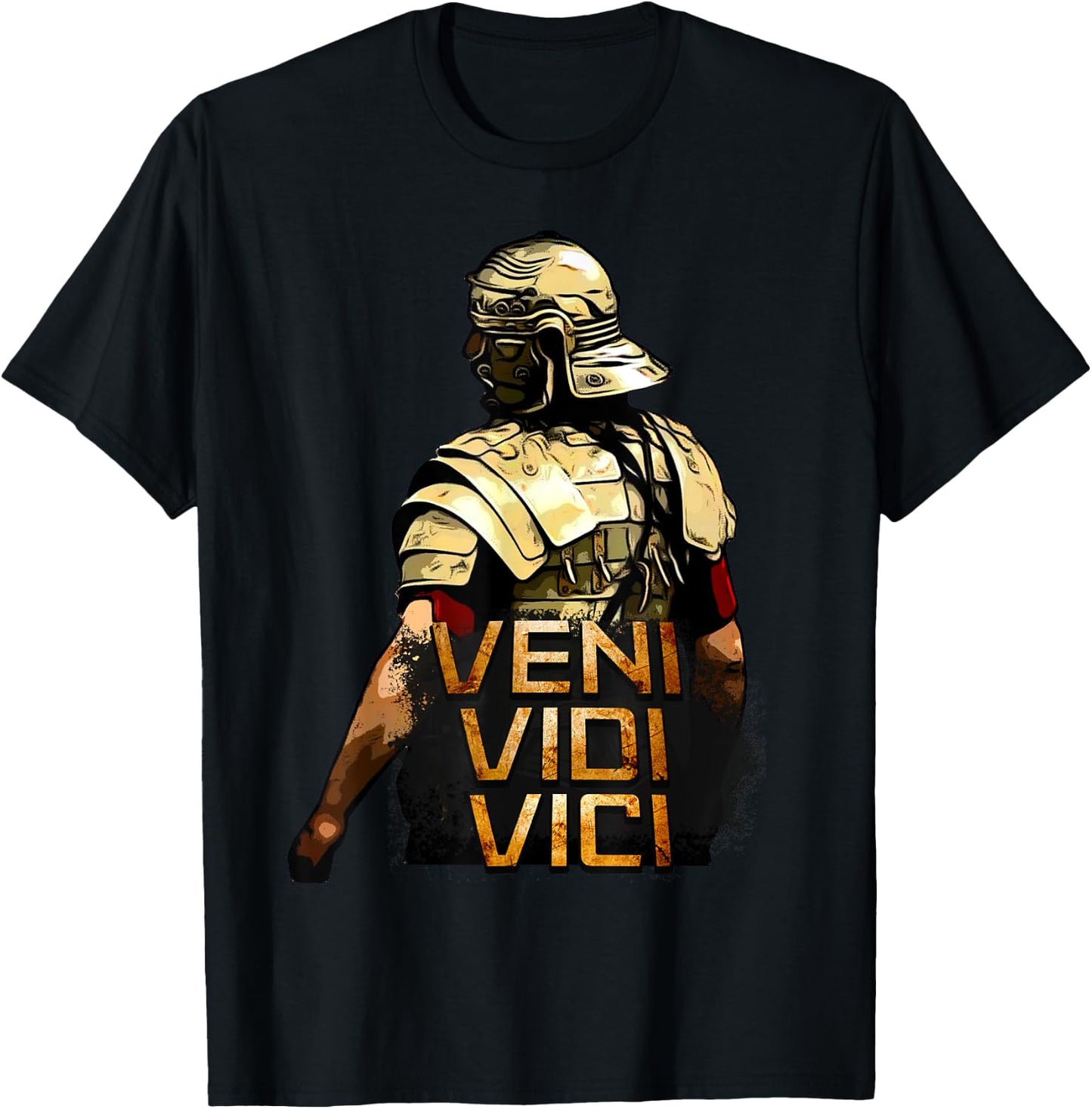 Veni Vidi Vici - SPQR Roman Empire Quote T-Shirt - T-Shirt | Black